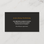 Carte de visite de karaté des arts martiaux (Dos)