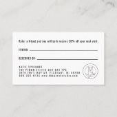 Carte de visite de Katie 2 (Dos)