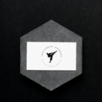 Carte de visite de kickboxing - Logo de combat min
