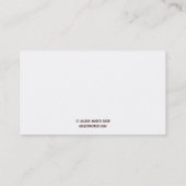 Carte de visite de Kilroy de chef (Dos)