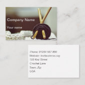 Carte de visite de Knit et de crochet (Devant / Derrière)