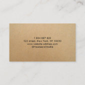 Carte de visite de kraft pour l'aménagement paysag (Dos)