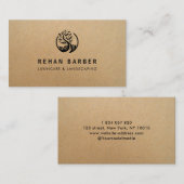 Carte de visite de kraft pour l'aménagement paysag (Devant / Derrière)