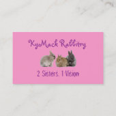 Carte de visite de KyMack Rabbitry (Dos)