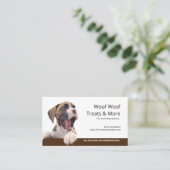 Carte de visite de l' de l'épicerie de chien fait (Debout devant)