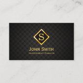 Carte de visite de la banque d'investissement Gold (Devant)