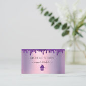 Carte de visite de la boulangerie pourpre à goutte (Debout devant)