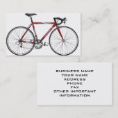 CARTE DE VISITE DE LA BOUTIQUE À VÉLOS (Devant / Derrière)