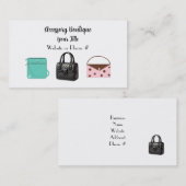 Carte de visite de la boutique d'accessoires de mo (Devant / Derrière)