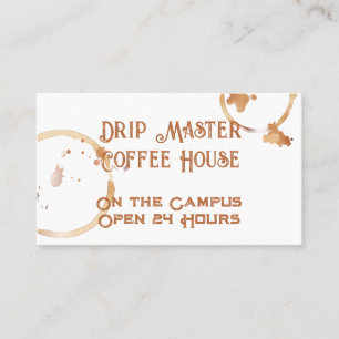 Carte de visite de la boutique de café Taches de c