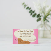 Carte de visite de la boutique de crème glacée (Debout devant)