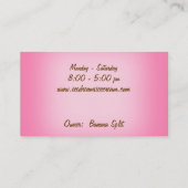 Carte de visite de la boutique de crème glacée (Dos)