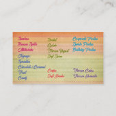 Carte de visite de la boutique de crème glacée (Dos)