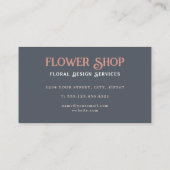 Carte de visite de la boutique de design de fleurs (Dos)