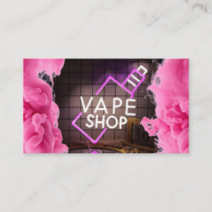 Carte de visite de la boutique de fumée néon