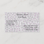 Carte de visite de la boutique de mode Leopard (Dos)