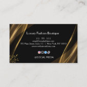 Carte de visite de la boutique de mode luxe noir o (Devant)
