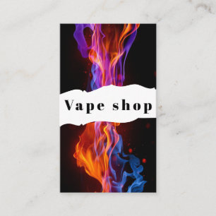 Carte de visite de la boutique de vapotage Fumer