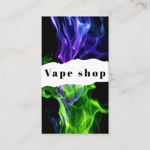 Carte de visite de la boutique de vapotage Fumer