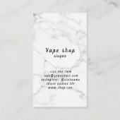 Carte de visite de la boutique de vapotage Fumer (Dos)