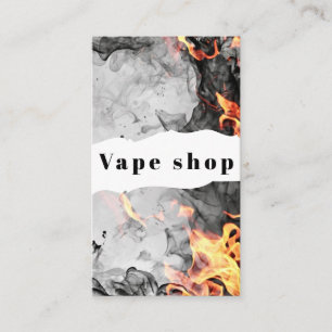 Carte de visite de la boutique de vapotage Fumer