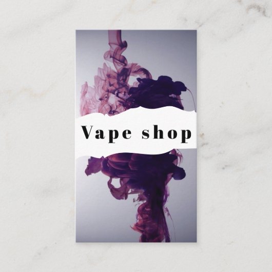 Carte de visite de la boutique de vapotage Fumer (Devant)