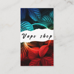 Carte de visite de la boutique de vapotage Fumer