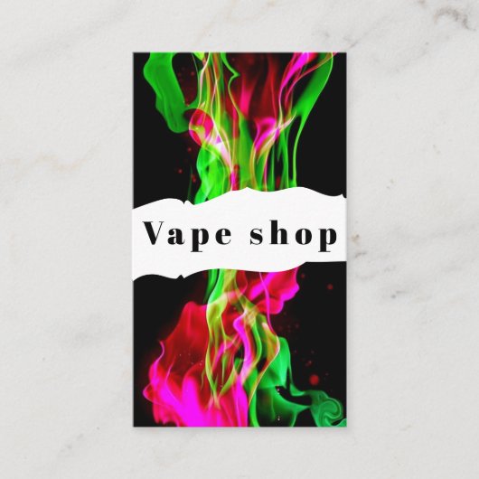 Carte de visite de la boutique de vapotage Fumer (Devant)