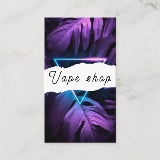 Carte de visite de la boutique de vapotage Fumer (Devant)