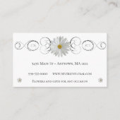 Carte de visite de la Boutique Floral White Daisy (Dos)