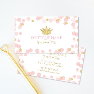 Carte de visite de la boutique Princess Crown Pink
