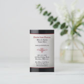 Carte de visite de la Boutique Vins Liquor (Debout devant)