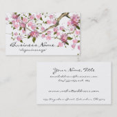 Carte de visite de la branche d'arbre de fleurs de (Devant / Derrière)