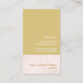 Carte de visite de la branche des colibris rose (Dos)