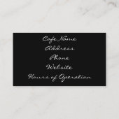 Carte de visite de la cafétéria (Dos)