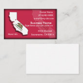 Carte de visite de la Californie (Devant / Derrière)