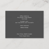 Carte de visite de la campagne électorale patrioti (Dos)