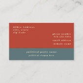 Carte de visite de la campagne politique Super rét (Dos)