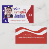 Carte de visite de la campagne politique (vote) (Devant / Derrière)