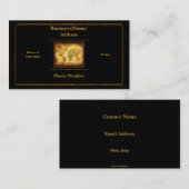 Carte de visite de la carte de l'ancien monde (Devant / Derrière)