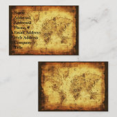 Carte de visite de la carte de l'ancien monde (Devant / Derrière)