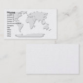 Carte de visite de la carte mondiale Platinum (Devant / Derrière)