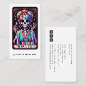 Carte de visite de la carte Tarot Tech à ongle gra (Devant / Derrière)