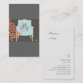 Carte de visite de la chaire française monogramme (Devant / Derrière)