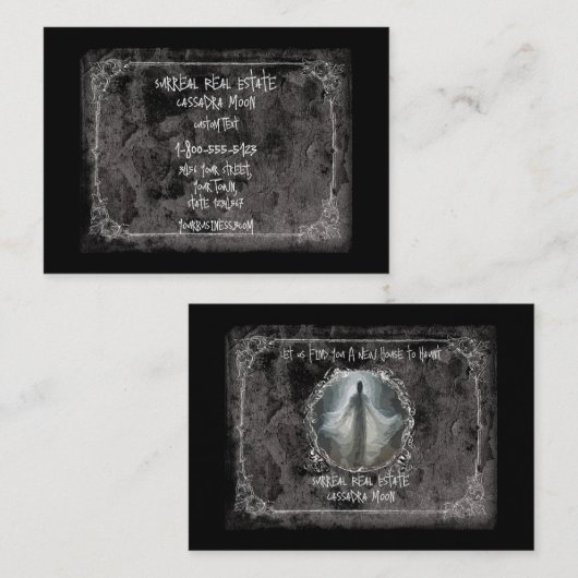 Carte de visite de la Chambre hanté (Devant / Derrière)
