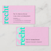 Carte de visite de la chancellerie (Devant / Derrière)