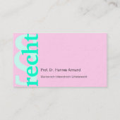 Carte de visite de la chancellerie (Dos)