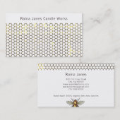 Carte de visite De La Chandelière Et De L'Abeille (Devant / Derrière)