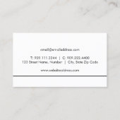 Carte de visite de la chouette noire (Dos)