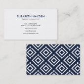 Carte de visite de la Classe Bleue Marine (Devant / Derrière)